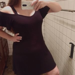 Bozzolo Off The Shoulder Black Dress